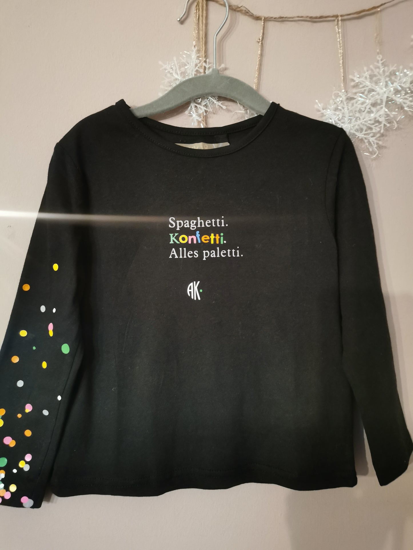 Pullover Design Spaghetti Konfetti unikat handmade