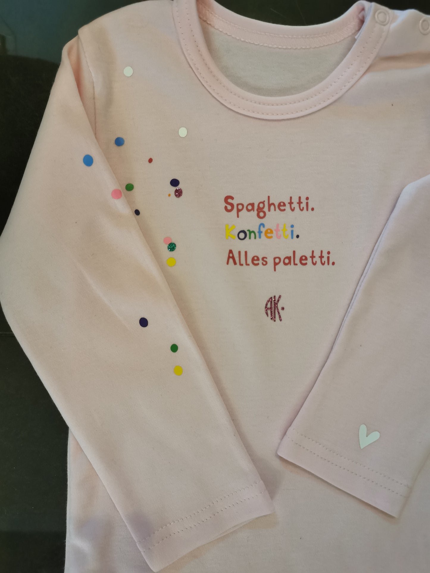 Pullover Design Spaghetti Konfetti unikat handmade