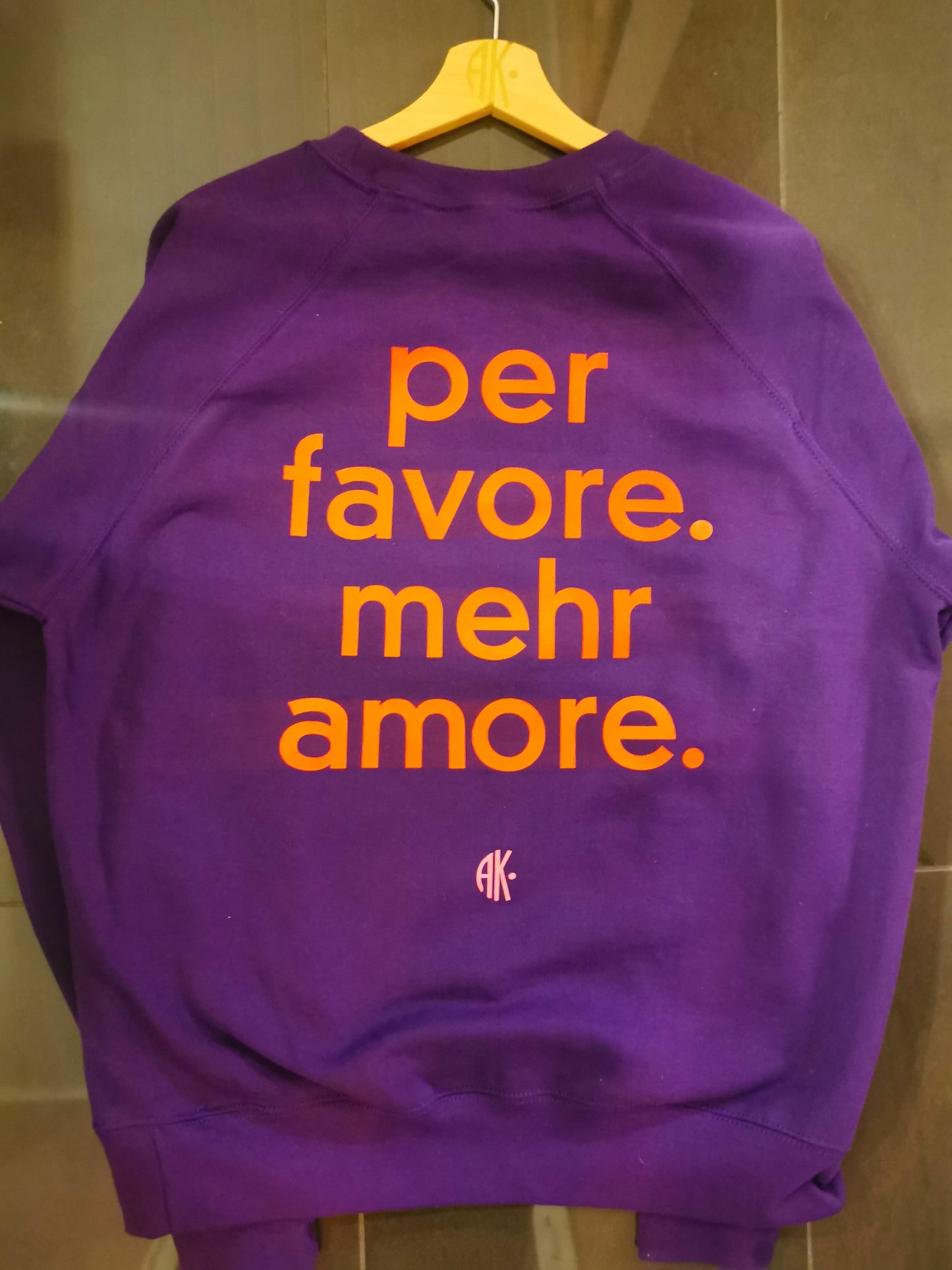 per favore mehr amore Pullover Print liebe